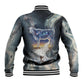 Hesat Celestial Cow Egyptian Baseball Jacket with Mythic Sky Motif in Cosmic Theme