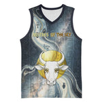 Hesat Celestial Cow Egyptian Basketball Jersey with Mythic Sky Motif in Cosmic Theme