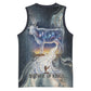 Hesat Celestial Cow Egyptian Basketball Jersey with Mythic Sky Motif in Cosmic Theme