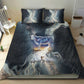 Hesat Celestial Cow Egyptian Bedding Set with Mythic Sky Motif in Cosmic Theme