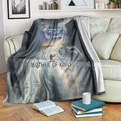 Hesat Celestial Cow Egyptian Blanket with Mythic Sky Motif in Cosmic Theme