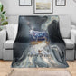 Hesat Celestial Cow Egyptian Blanket with Mythic Sky Motif in Cosmic Theme