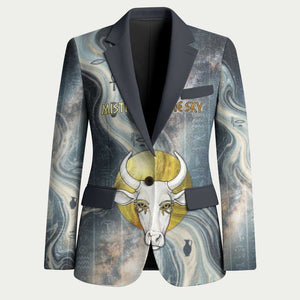 Hesat Celestial Cow Egyptian Blazer with Mythic Sky Motif in Cosmic Theme