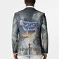 Hesat Celestial Cow Egyptian Blazer with Mythic Sky Motif in Cosmic Theme