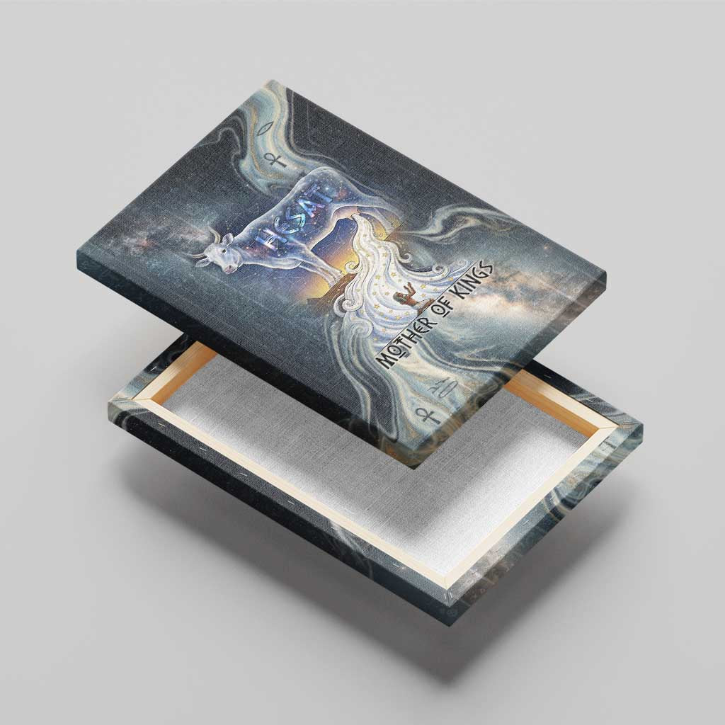 Hesat Celestial Cow Egyptian Canvas Wall Art with Mythic Sky Motif in Cosmic Theme