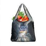 Hesat Celestial Cow Egyptian Grocery Bag with Mythic Sky Motif in Cosmic Theme