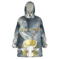 Hesat Celestial Cow Egyptian Kid Wearable Blanket Hoodie with Mythic Sky Motif in Cosmic Theme
