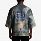 Hesat Celestial Cow Egyptian Kimono with Mythic Sky Motif in Cosmic Theme