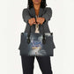 Hesat Celestial Cow Egyptian Leather Bag with Mythic Sky Motif in Cosmic Theme
