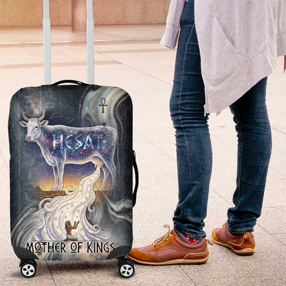 Hesat Celestial Cow Egyptian Luggage Cover with Mythic Sky Motif in Cosmic Theme
