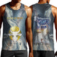 Hesat Celestial Cow Egyptian Men Tank Top with Mythic Sky Motif in Cosmic Theme