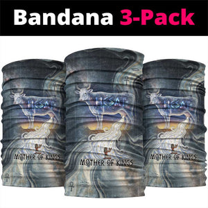 Hesat Celestial Cow Egyptian Neck Gaiter with Mythic Sky Motif in Cosmic Theme