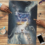 Hesat Celestial Cow Egyptian Puzzle with Mythic Sky Motif in Cosmic Theme