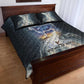 Hesat Celestial Cow Egyptian Quilt Bed Set with Mythic Sky Motif in Cosmic Theme