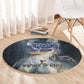 Hesat Celestial Cow Egyptian Round Carpet with Mythic Sky Motif in Cosmic Theme