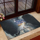 Hesat Celestial Cow Egyptian Rubber Doormat with Mythic Sky Motif in Cosmic Theme
