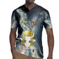 Hesat Celestial Cow Egyptian Rugby Jersey with Mythic Sky Motif in Cosmic Theme