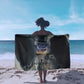 Hesat Celestial Cow Egyptian Sarong with Mythic Sky Motif in Cosmic Theme