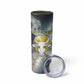 Hesat Celestial Cow Egyptian Skinny Tumbler with Mythic Sky Motif in Cosmic Theme