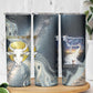 Hesat Celestial Cow Egyptian Skinny Tumbler with Mythic Sky Motif in Cosmic Theme