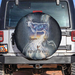 Hesat Celestial Cow Egyptian Spare Tire Cover with Mythic Sky Motif in Cosmic Theme