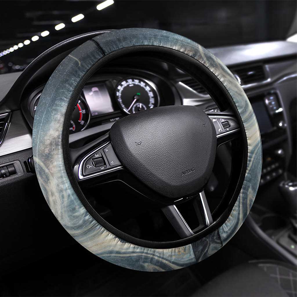 Hesat Celestial Cow Egyptian Steering Wheel Cover with Mythic Sky Motif in Cosmic Theme