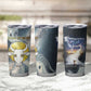 Hesat Celestial Cow Egyptian Tumbler Cup with Mythic Sky Motif in Cosmic Theme