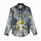 Hesat Celestial Cow Egyptian Women Casual Shirt with Mythic Sky Motif in Cosmic Theme