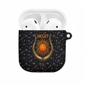 Hesat Solar Horn Symbol AirPods Case Egyptian Cosmic Cow in Starry Milky Way