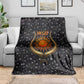 Hesat Solar Horn Symbol Blanket Egyptian Cosmic Cow in Starry Milky Way