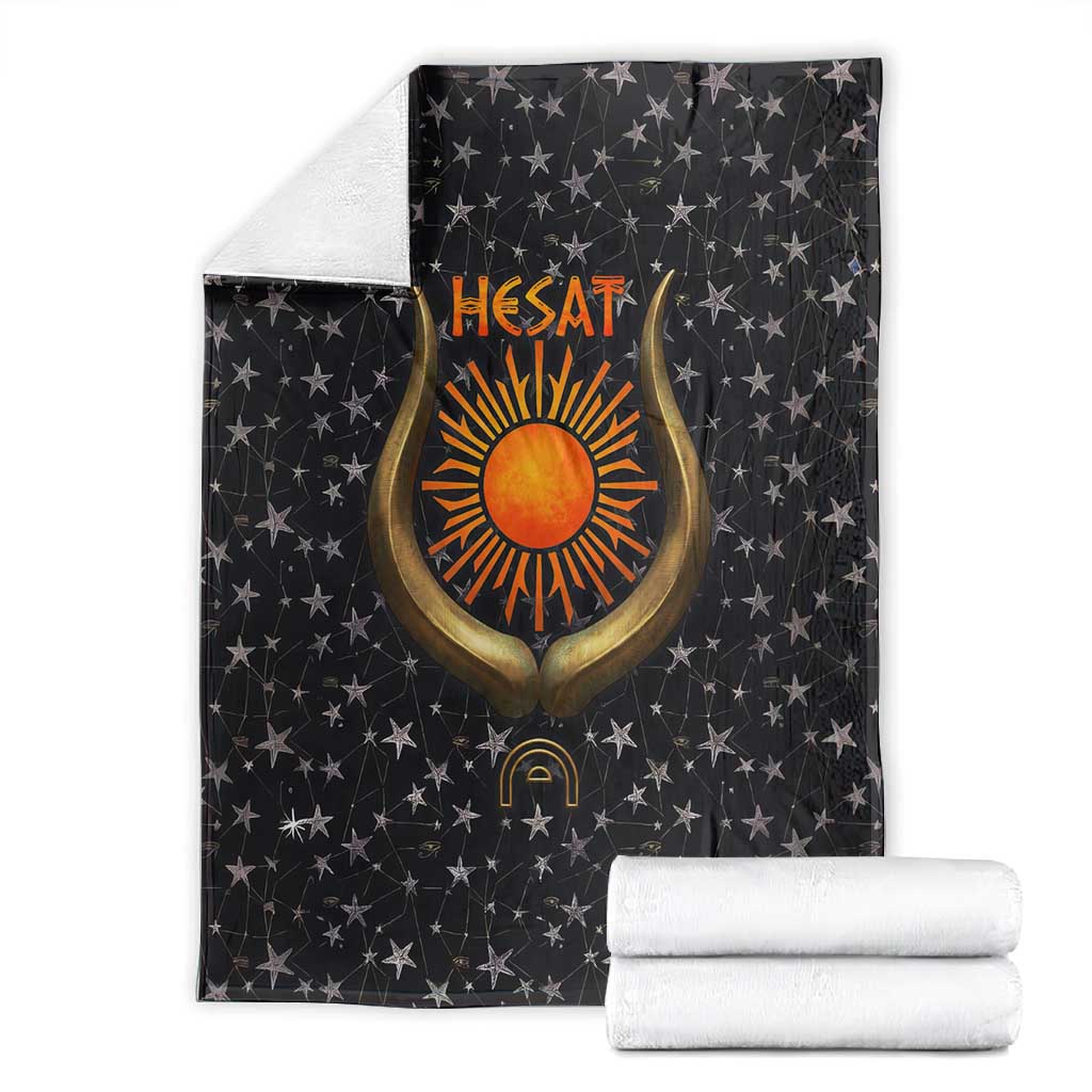 Hesat Solar Horn Symbol Blanket Egyptian Cosmic Cow in Starry Milky Way