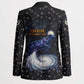 Hesat Solar Horn Symbol Blazer Egyptian Cosmic Cow in Starry Milky Way