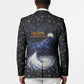 Hesat Solar Horn Symbol Blazer Egyptian Cosmic Cow in Starry Milky Way