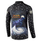 Hesat Solar Horn Symbol Button Sweatshirt Egyptian Cosmic Cow in Starry Milky Way