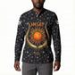 Hesat Solar Horn Symbol Button Sweatshirt Egyptian Cosmic Cow in Starry Milky Way