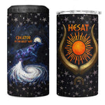 Hesat Solar Horn Symbol 4 in 1 Can Cooler Tumbler Egyptian Cosmic Cow in Starry Milky Way