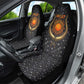 Hesat Solar Horn Symbol Car Seat Cover Egyptian Cosmic Cow in Starry Milky Way