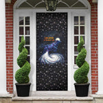 Hesat Solar Horn Symbol Door Cover Egyptian Cosmic Cow in Starry Milky Way