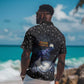 Hesat Solar Horn Symbol Hawaiian Shirt Egyptian Cosmic Cow in Starry Milky Way