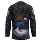 Hesat Solar Horn Symbol Hockey Jersey Egyptian Cosmic Cow in Starry Milky Way