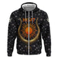 Hesat Solar Horn Symbol Hoodie Egyptian Cosmic Cow in Starry Milky Way