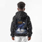 Hesat Solar Horn Symbol Kid Hoodie Egyptian Cosmic Cow in Starry Milky Way