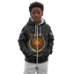 Hesat Solar Horn Symbol Kid Hoodie Egyptian Cosmic Cow in Starry Milky Way
