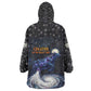 Hesat Solar Horn Symbol Kid Wearable Blanket Hoodie Egyptian Cosmic Cow in Starry Milky Way