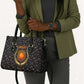 Hesat Solar Horn Symbol Leather Bag Egyptian Cosmic Cow in Starry Milky Way