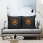 Hesat Solar Horn Symbol Pillow Cover Egyptian Cosmic Cow in Starry Milky Way