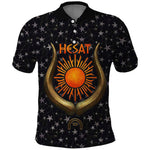 Hesat Solar Horn Symbol Polo Shirt Egyptian Cosmic Cow in Starry Milky Way