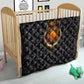 Hesat Solar Horn Symbol Quilt Egyptian Cosmic Cow in Starry Milky Way