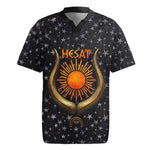 Hesat Solar Horn Symbol Rugby Jersey Egyptian Cosmic Cow in Starry Milky Way