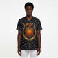 Hesat Solar Horn Symbol Scrub Top Egyptian Cosmic Cow in Starry Milky Way